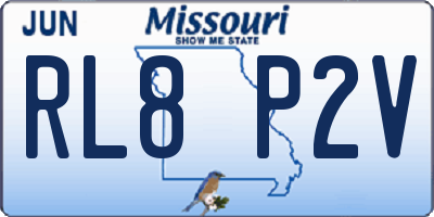 MO license plate RL8P2V
