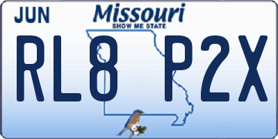 MO license plate RL8P2X