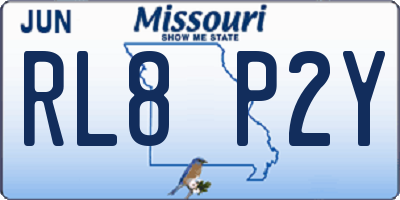 MO license plate RL8P2Y