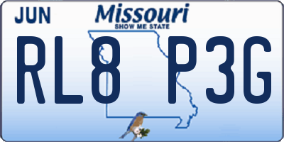 MO license plate RL8P3G