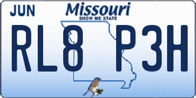 MO license plate RL8P3H