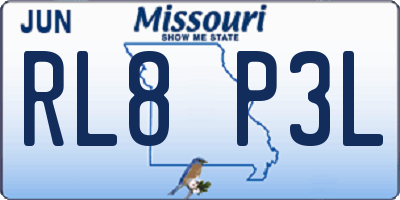MO license plate RL8P3L