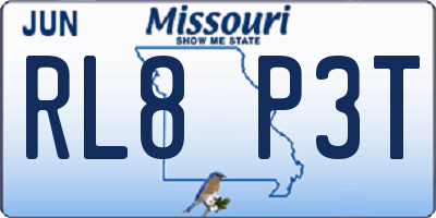 MO license plate RL8P3T