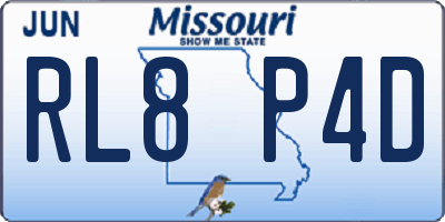 MO license plate RL8P4D