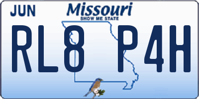 MO license plate RL8P4H