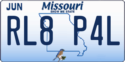 MO license plate RL8P4L