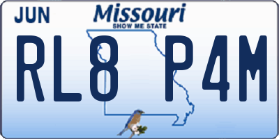 MO license plate RL8P4M