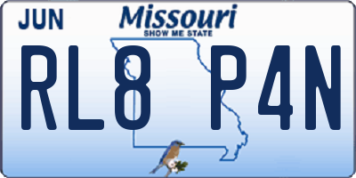 MO license plate RL8P4N