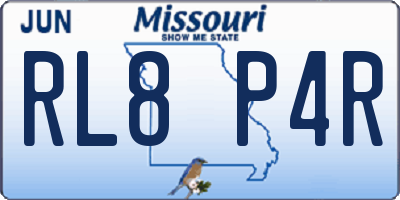 MO license plate RL8P4R