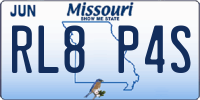 MO license plate RL8P4S