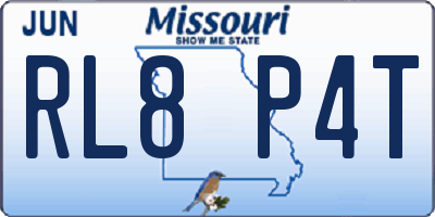 MO license plate RL8P4T