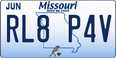 MO license plate RL8P4V