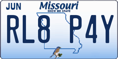 MO license plate RL8P4Y