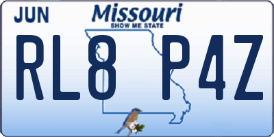 MO license plate RL8P4Z