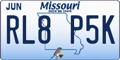 MO license plate RL8P5K