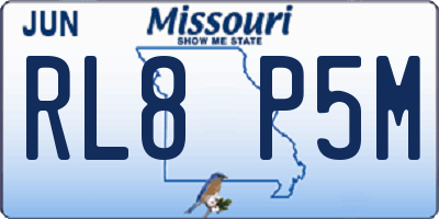 MO license plate RL8P5M