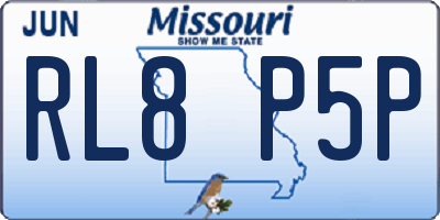 MO license plate RL8P5P