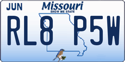 MO license plate RL8P5W