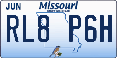 MO license plate RL8P6H