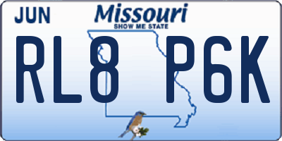 MO license plate RL8P6K