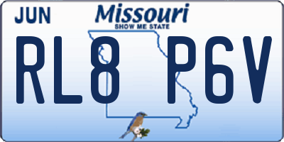 MO license plate RL8P6V