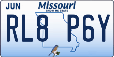 MO license plate RL8P6Y