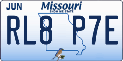 MO license plate RL8P7E
