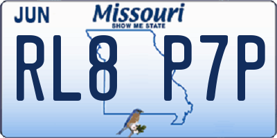 MO license plate RL8P7P