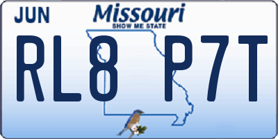 MO license plate RL8P7T