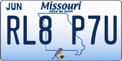 MO license plate RL8P7U
