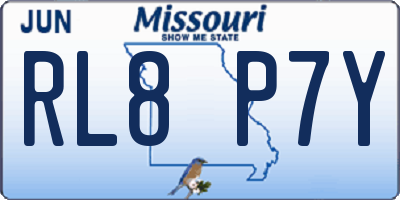 MO license plate RL8P7Y
