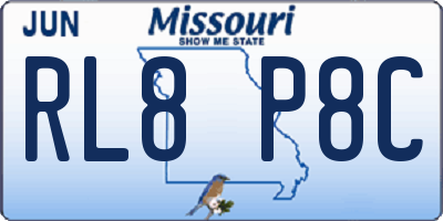 MO license plate RL8P8C