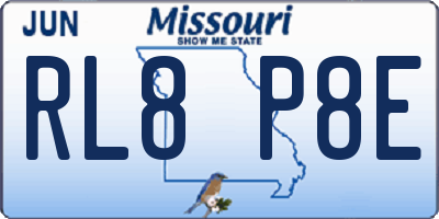 MO license plate RL8P8E