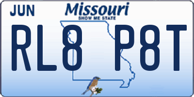 MO license plate RL8P8T