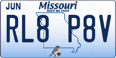 MO license plate RL8P8V