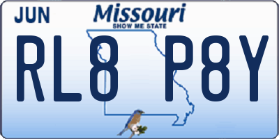 MO license plate RL8P8Y