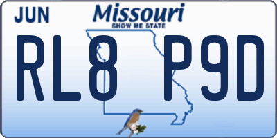 MO license plate RL8P9D