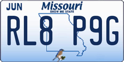 MO license plate RL8P9G