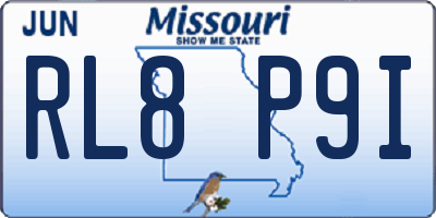 MO license plate RL8P9I