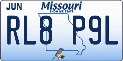 MO license plate RL8P9L