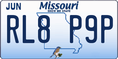 MO license plate RL8P9P