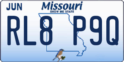 MO license plate RL8P9Q