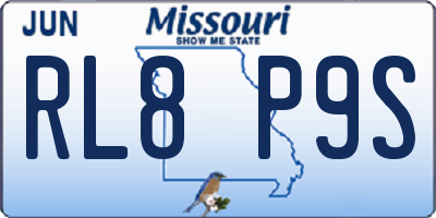MO license plate RL8P9S