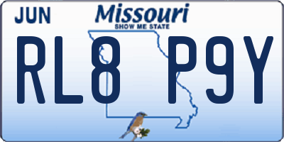 MO license plate RL8P9Y