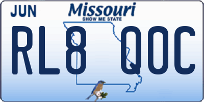 MO license plate RL8Q0C