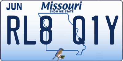 MO license plate RL8Q1Y