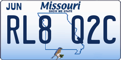 MO license plate RL8Q2C