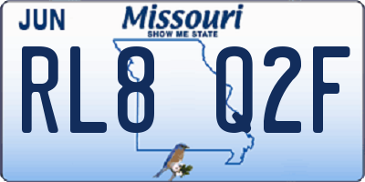 MO license plate RL8Q2F
