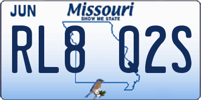 MO license plate RL8Q2S