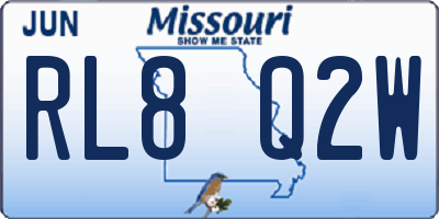 MO license plate RL8Q2W